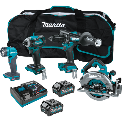 Makita GT400M1D1 40V Max XGT️ Brushless Cordless 4 Pc. Combo Kit (2.5Ah/4.0Ah)