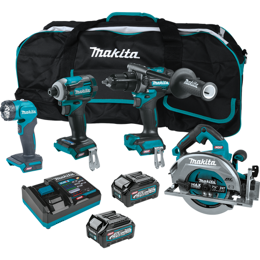Makita GT400M1D1 40V Max XGT️ Brushless Cordless 4 Pc. Combo Kit (2.5Ah/4.0Ah)
